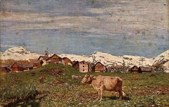 "Mucche al pascolo" di Fornara